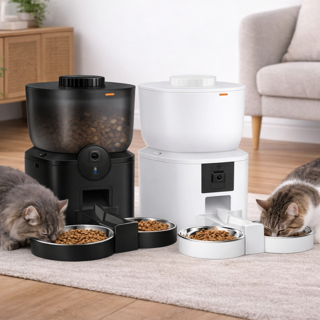 Distributeur de Croquettes pour Chat Automatique avec Caméra