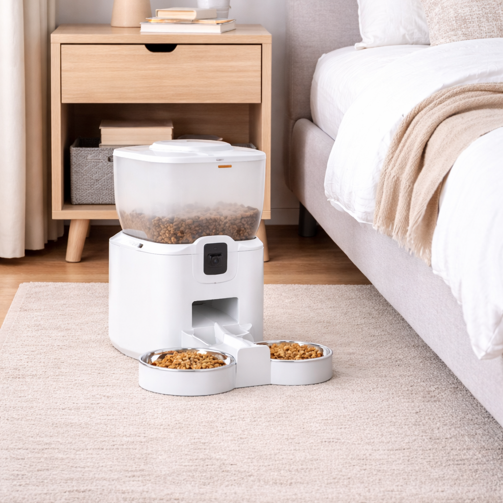 Distributeur de Croquettes pour Chat Automatique avec Caméra